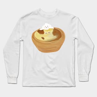 Cute Dog Egg Tart Long Sleeve T-Shirt